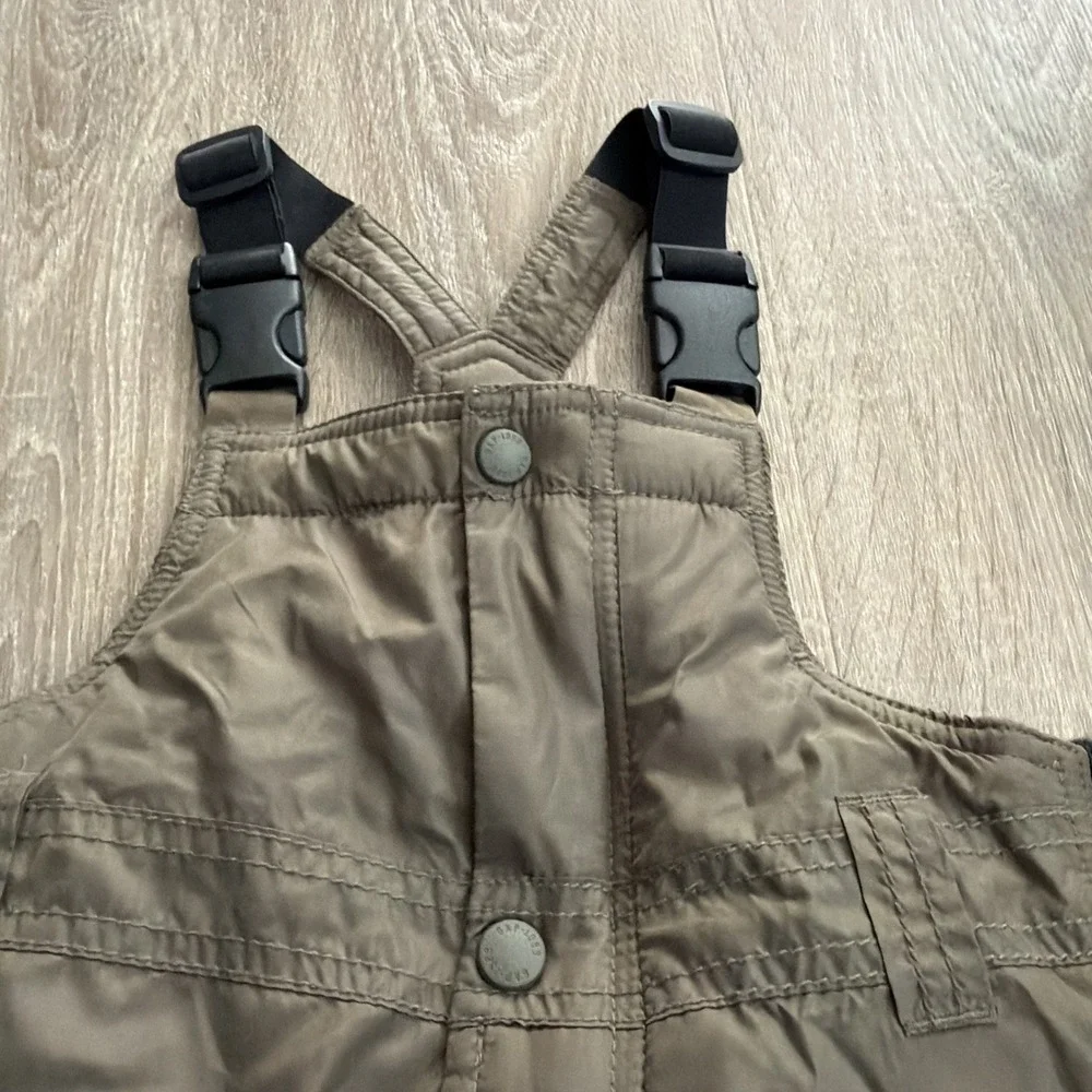 BABY GAP TODDLER SKI PANTS ,BIB‎ BROWNISH GREEN INSULATED SIZE 3 YEARS NWT